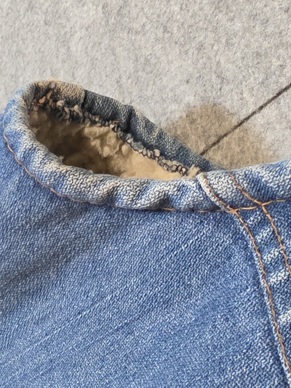Vintage Wrangler 100% Cotton Denim Sherpa-Lined Vest - Picture 5 of 12